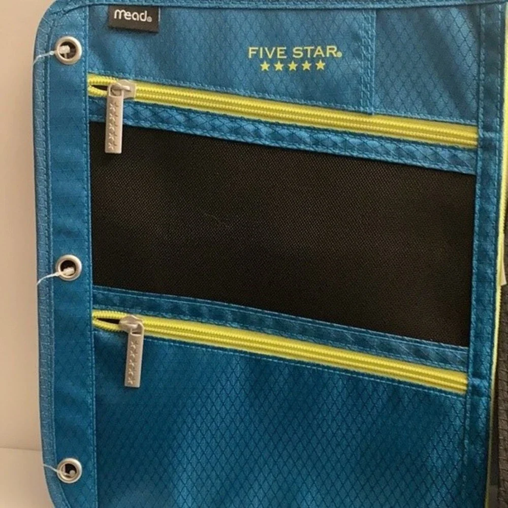 9 Mead 5 Star 3 Zipper Pencil Pouch Bag for 3 Ring Binder Storage Organization